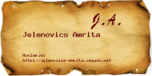 Jelenovics Amrita névjegykártya